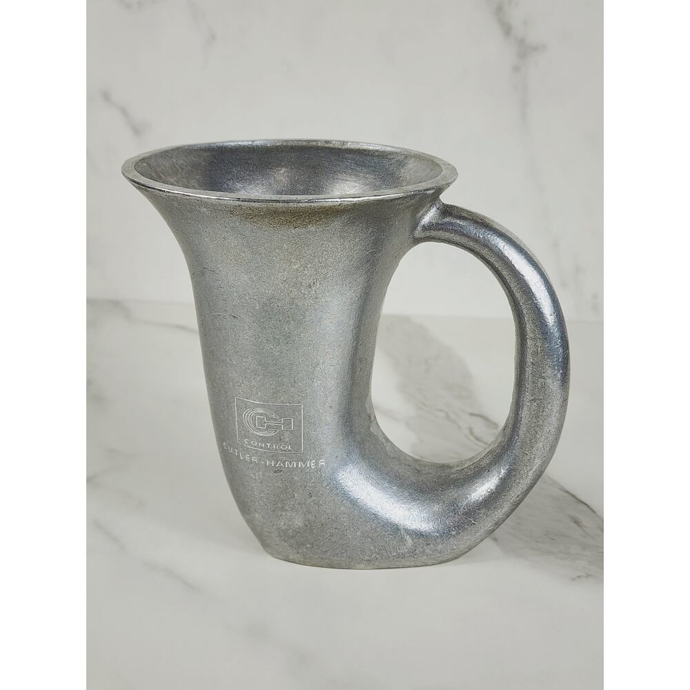 Lyman Pewter Bugle Mug 6" Stein Horn Viking Drinking Cup Cutler Hammer